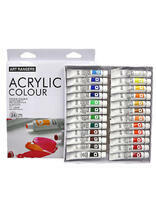 Без бренда «Коробка 24 шт.: Акриловые краски «Две картинки» 24 шт. по 12 мл, проф. пигмент» в Якутске