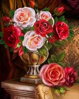 Без бренда «Букет роз в изящной вазе (20шт)» в Якутске