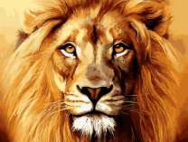 Царь зверей на фоне африканского неба