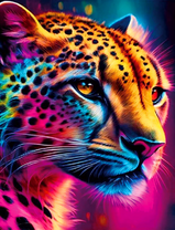 Леопард в розовом свете