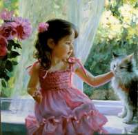 Без бренда «Девочка с кошкой на подоконнике» в Якутске в интернет-магазине  Без бренда «Девочка с кошкой на подоконнике» в Якутске