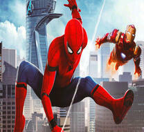 Человек-паук и Железный человек в мегаполисе