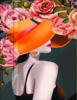 Без бренда «Дама в яркой шляпе и розы» в Якутске в интернет-магазине  Без бренда «Дама в яркой шляпе и розы» в Якутске