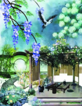 Без бренда «Сад с беседкой, цветами и птицей» в Якутске в интернет-магазине  Без бренда «Сад с беседкой, цветами и птицей» в Якутске