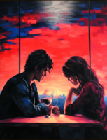 Без бренда «Влюблённая пара в кафе на закате солнца» в Якутске