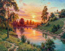 Без бренда «Вид на реку на закате» в Якутске