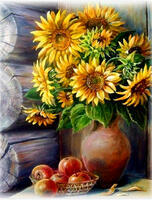 Без бренда «Кувшин с подсолнухами и корзинка с яблоками» в Якутске